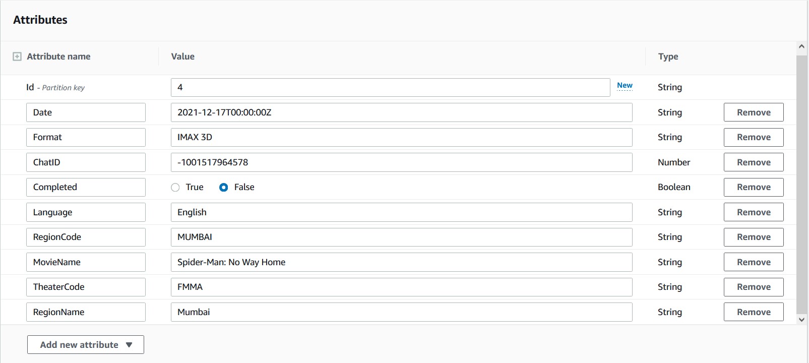 Alerts in DynamoDB Table